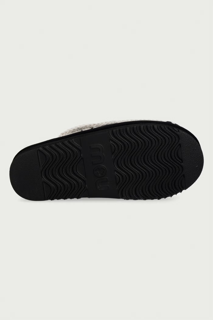 Σαγιονάρες Γυναικεία σουέτ Eskimo Slipper Mou μαύρο MU.FW101125A.BKWHI