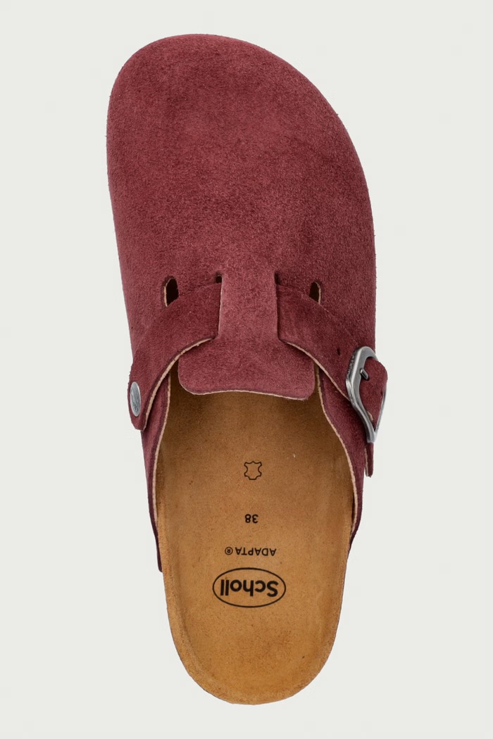 Šľapky mules dámske semišové FAE Scholl F321981014 burgundské