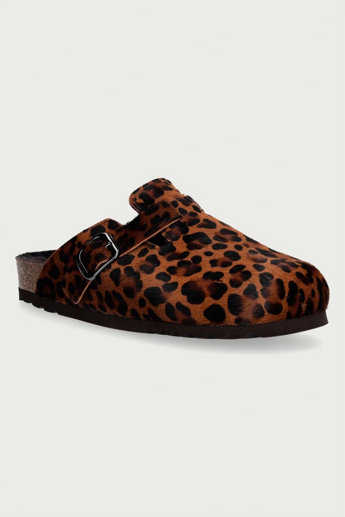 Scholl Šľapky mules dámske kožené FAE NEW hnedá F318144006