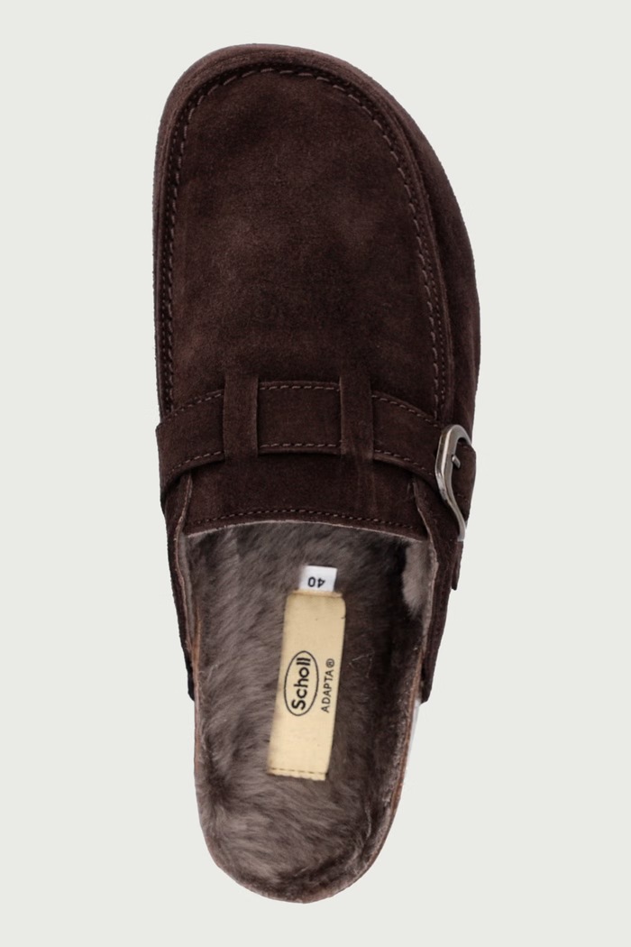 Pantofle pánské semišové DAKOTA FUR Scholl F014601019 hnědá