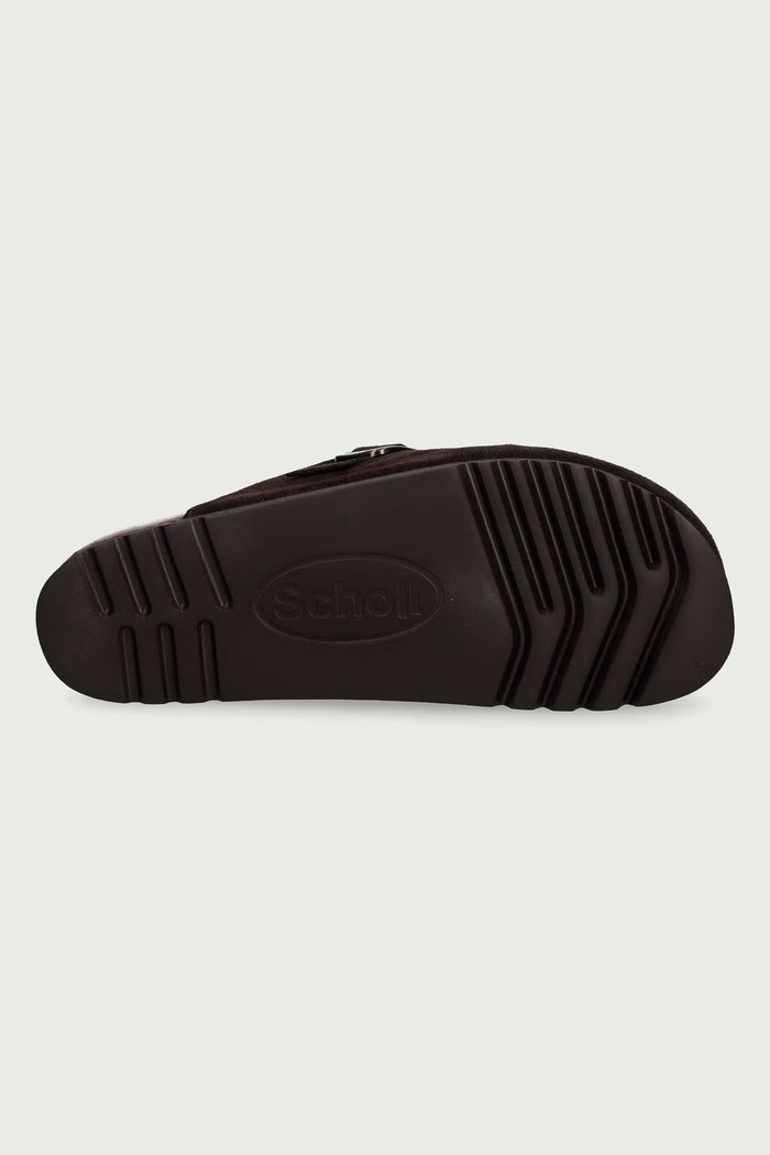 Pantofle pánské semišové DAKOTA FUR Scholl hnědá F014601019