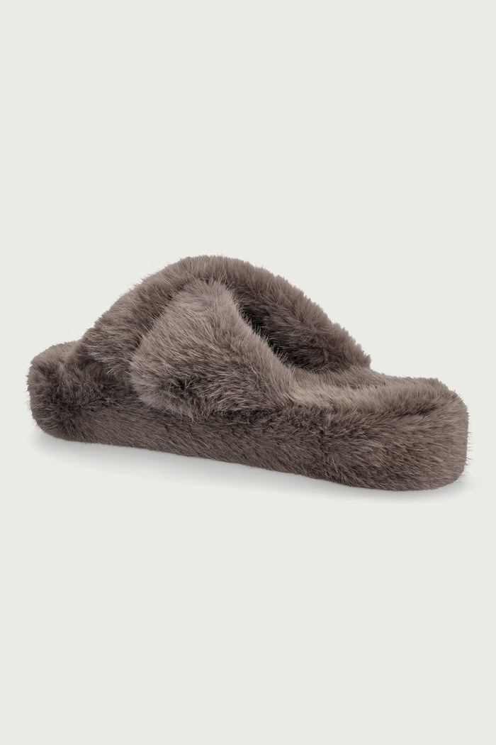 Obuća Scholl Natikače za žene FLUFFY CROSS F013954015 smeđa