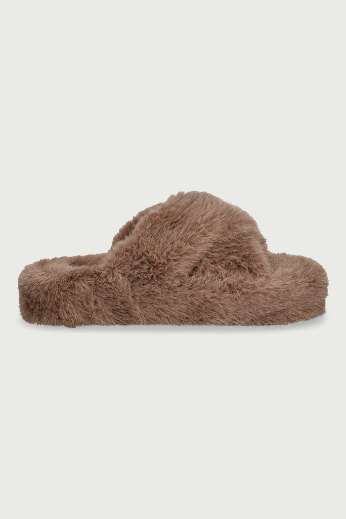 Scholl Natikače za žene FLUFFY CROSS F013951062 smeđa AW26