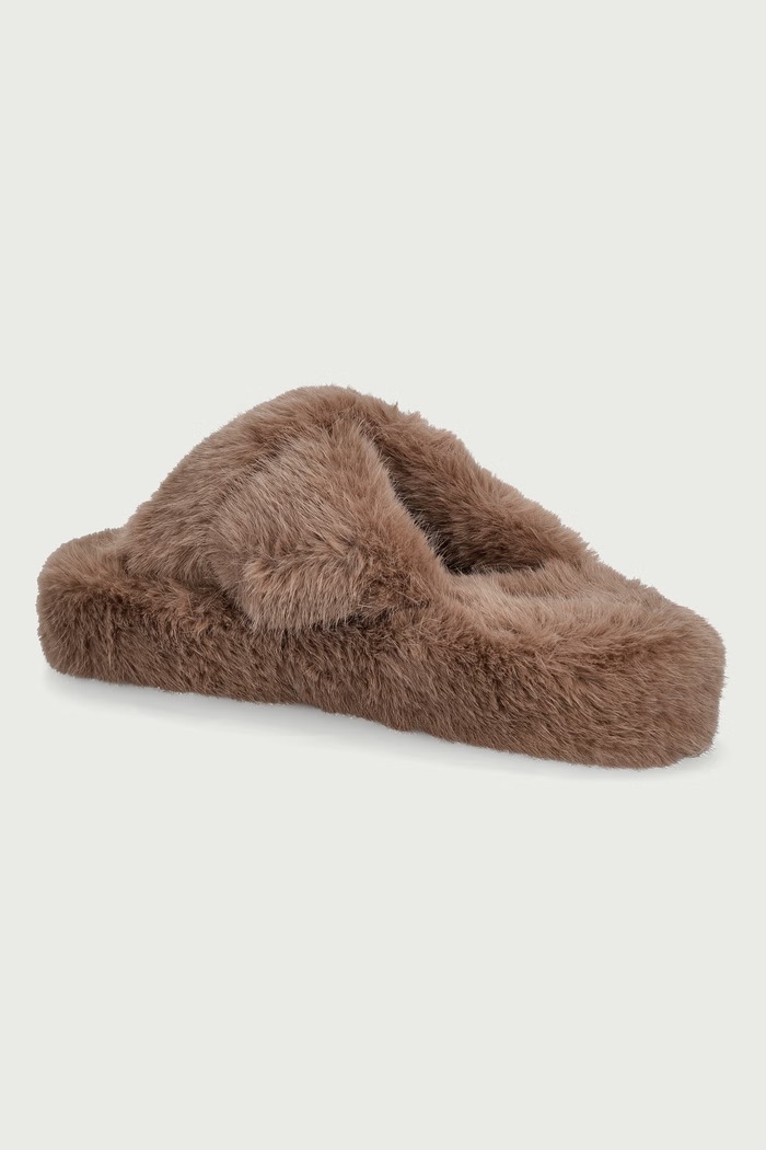 Obuća Scholl Natikače za žene FLUFFY CROSS F013951062 smeđa