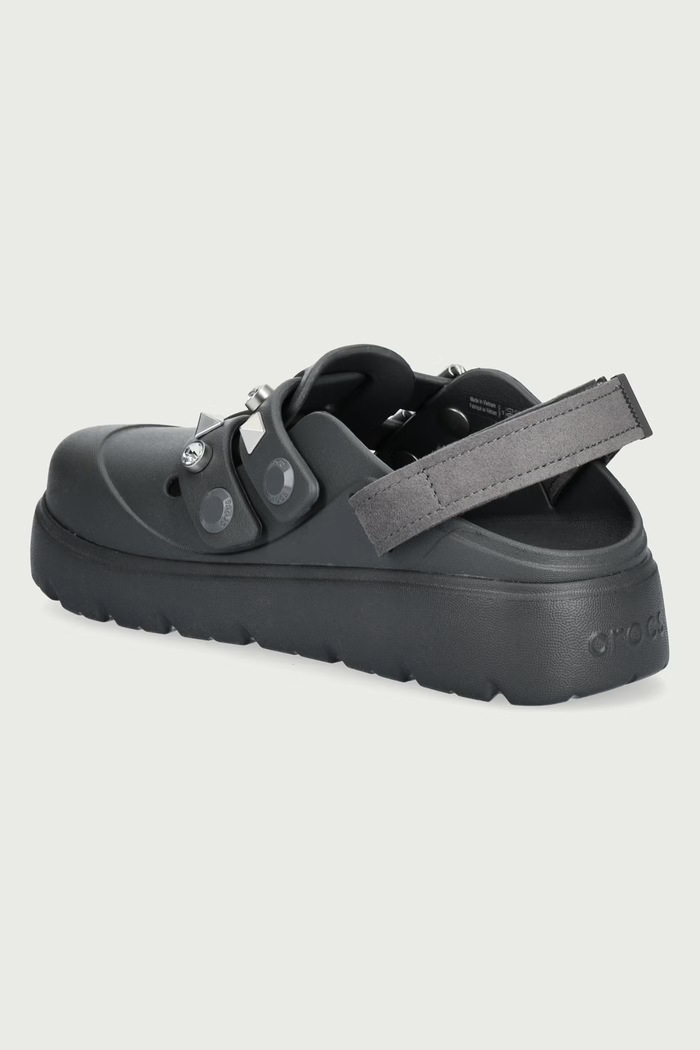 Obuwie Crocs Klapki na platformie damskie Loaferette Star Studded Clog 214212.0YK szary