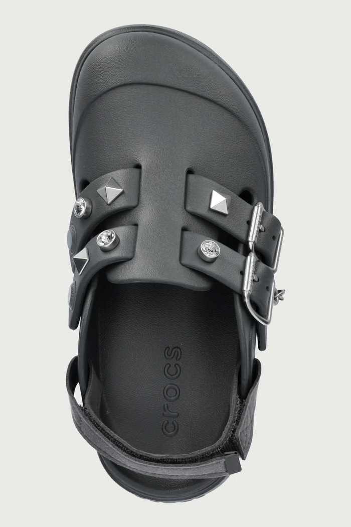 Klapki na platformie damskie Loaferette Star Studded Clog Crocs 214212.0YK szary