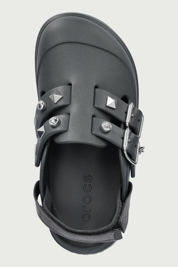 Klapki na platformie damskie Loaferette Star Studded Clog Crocs 214212.0YK szary