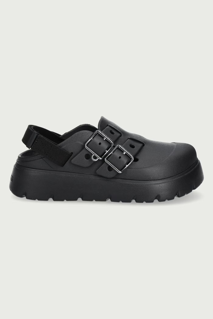 Crocs Klapki na platformie damskie Loaferette Clog 214105.001 czarny AW26