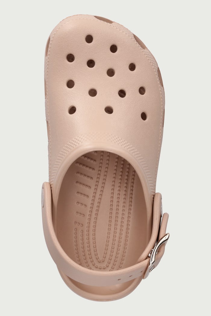 Klapki damskie Classic Metallic Buckle Clog Crocs 213543.684 beżowy