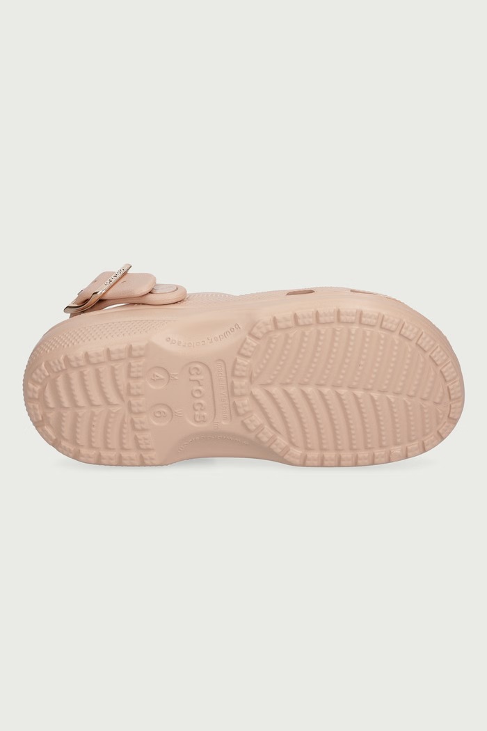 Klapki damskie Classic Metallic Buckle Clog Crocs beżowy 213543.684