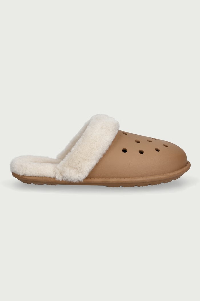 Crocs Kapcie damskie Classic Fuzz Scuff Slipper 212143.2EY beżowy AW26