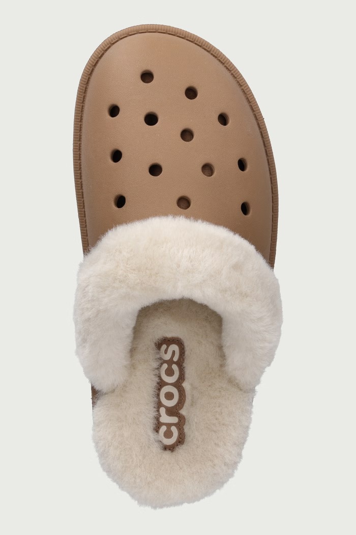 Kapcie damskie Classic Fuzz Scuff Slipper Crocs 212143.2EY beżowy