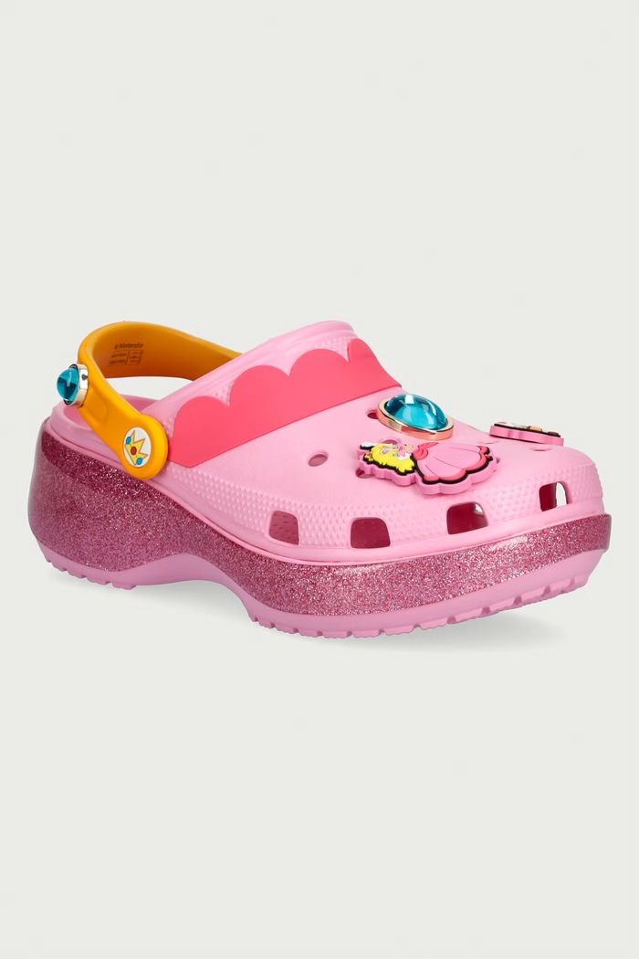 Crocs Klapki mules damskie Classic Princess Peach Platform Clog różowy 212137.90H