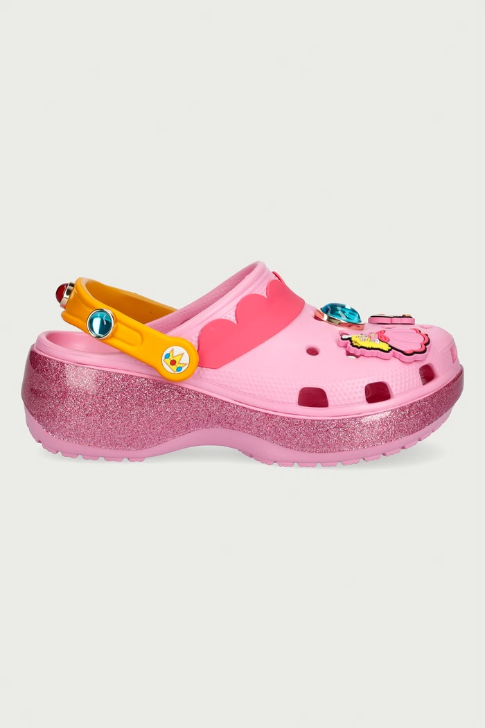 Obuwie Crocs Klapki mules damskie Classic Princess Peach Platform Clog 212137.90H różowy