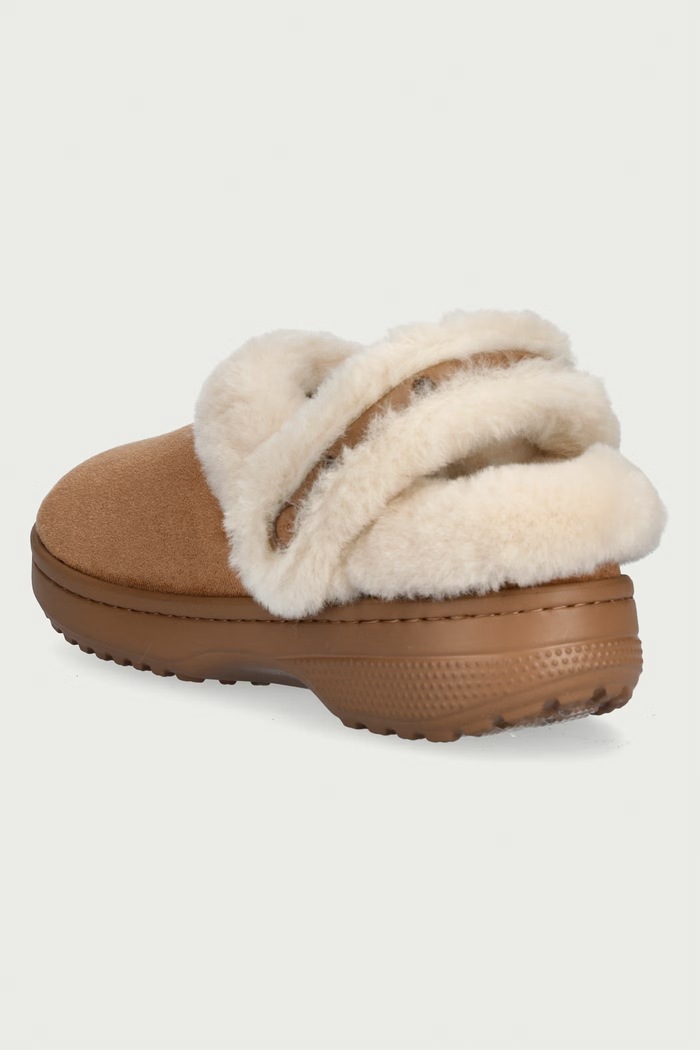 Obuća Crocs Classic Unfurgettable Suede Clog natikača za žene 212106.2EY bež