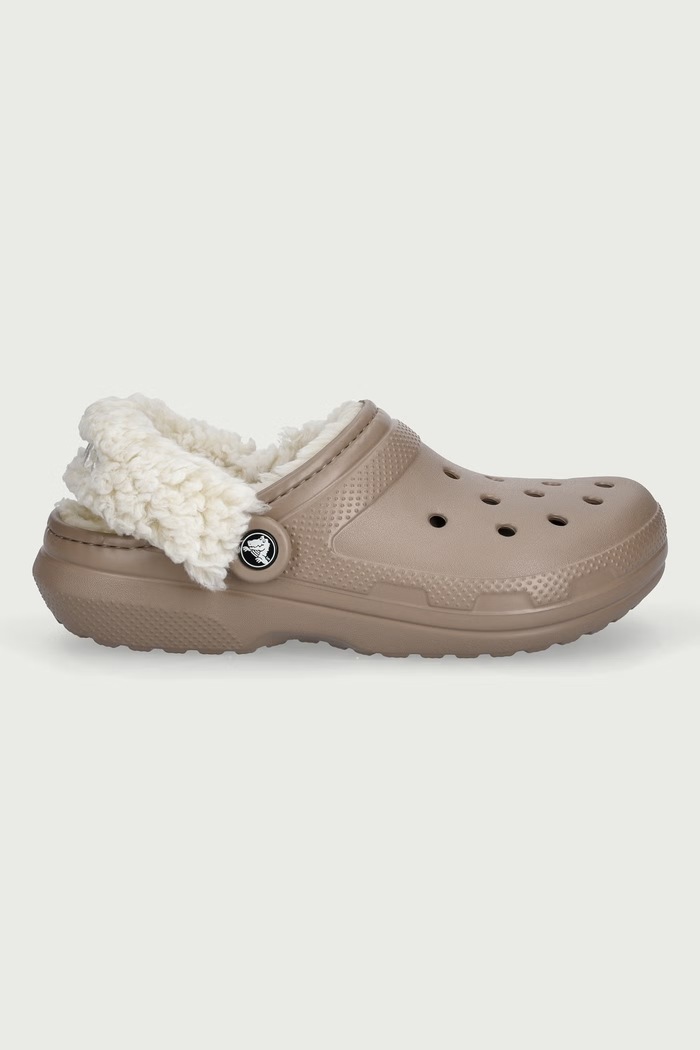 Crocs Kapcie damskie Classic Fleece Lined Clog 211396.195 beżowy AW26