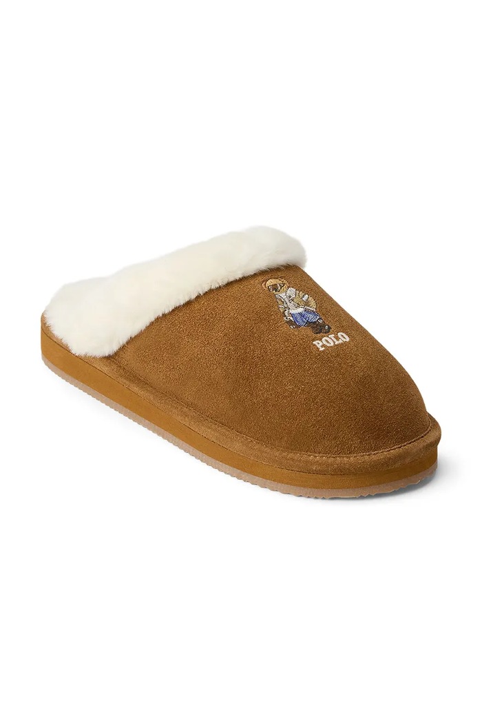 Polo Ralph Lauren Παντόφλες Γυναικείες σουέτ Kayleigh Br 842P24250002.201 καφέ AW26