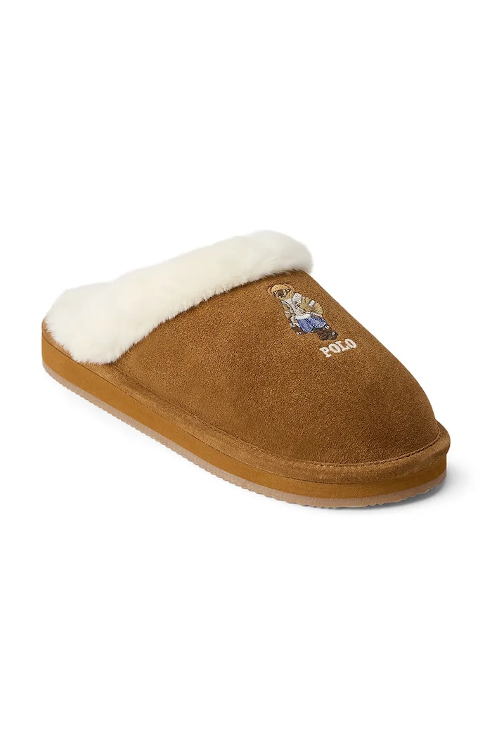 Polo Ralph Lauren Παντόφλες Γυναικείες σουέτ Kayleigh Br 842P24250002.201 καφέ AW26