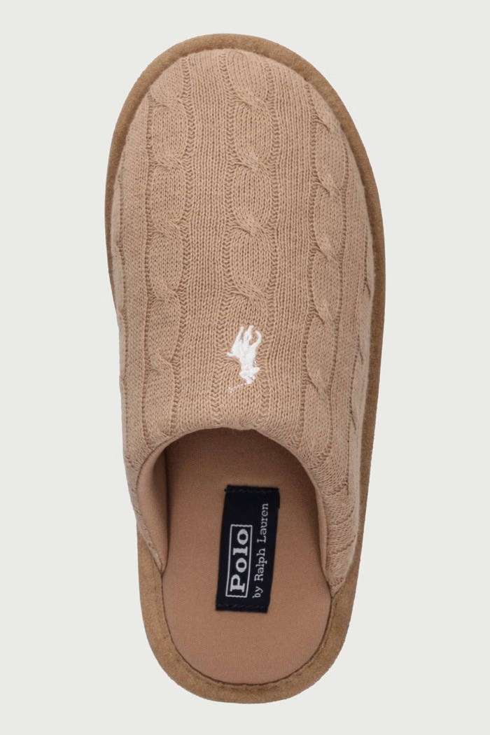 Copati ženski Carey Scuff Polo Ralph Lauren 842P24248001.260 rjava
