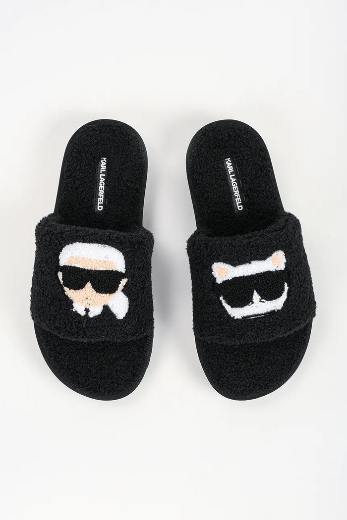 Kapcie damskie Skylar Karl Lagerfeld KL47600T.W00 czarny