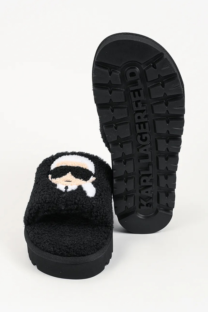 Kapcie damskie Skylar Karl Lagerfeld czarny KL47600T.W00