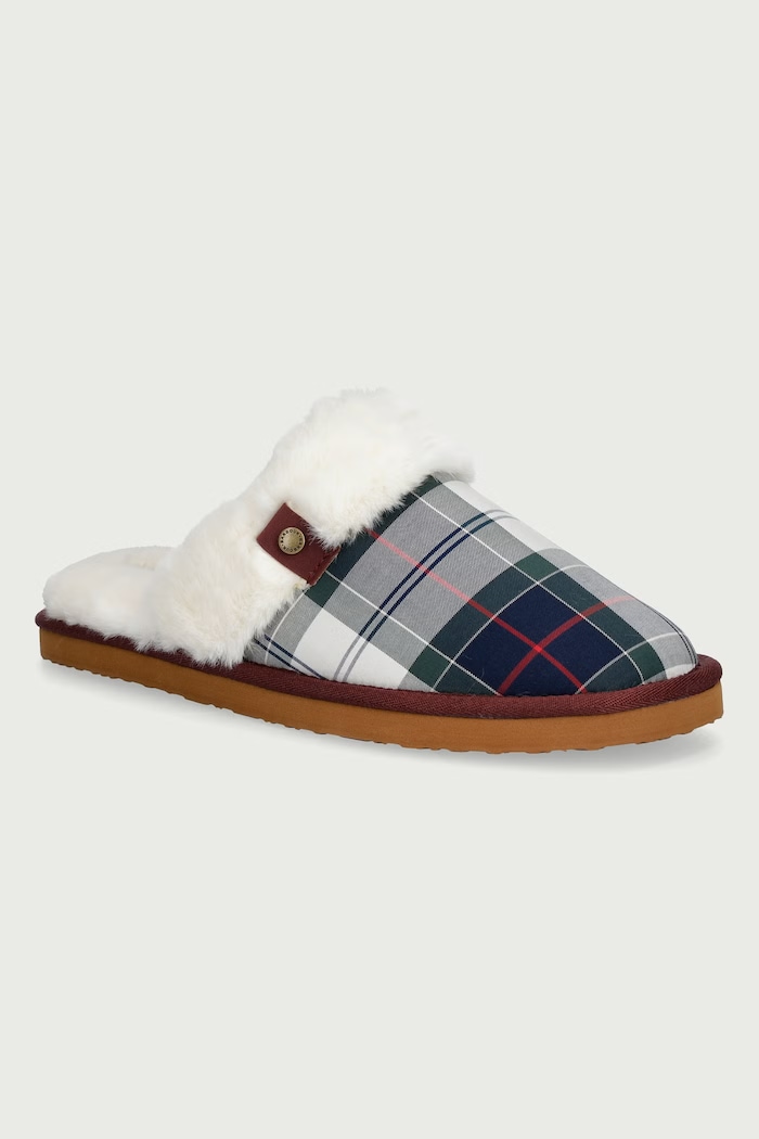 Barbour Papuče dámske z mäkkého materiálu Claudia zelená LSL0036TN98