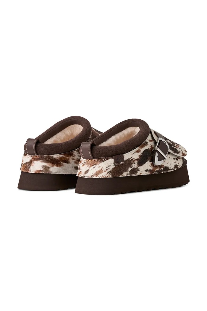Obuwie UGG Tazz Western kapcie damskie skórzane 1180357.BCDR brązowy