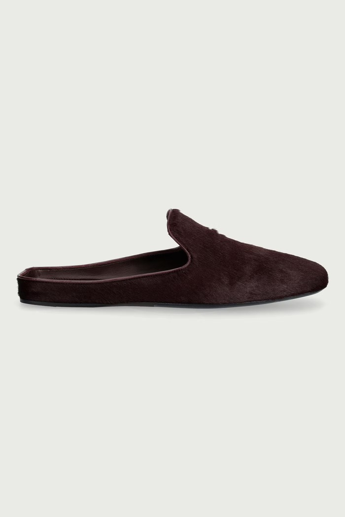 Max Mara Klapki mules damskie skórzane 2624526092600 bordowy AW26
