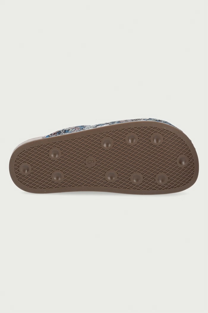 Klapki mules damskie Adimule Liberty London adidas Originals niebieski KH9850