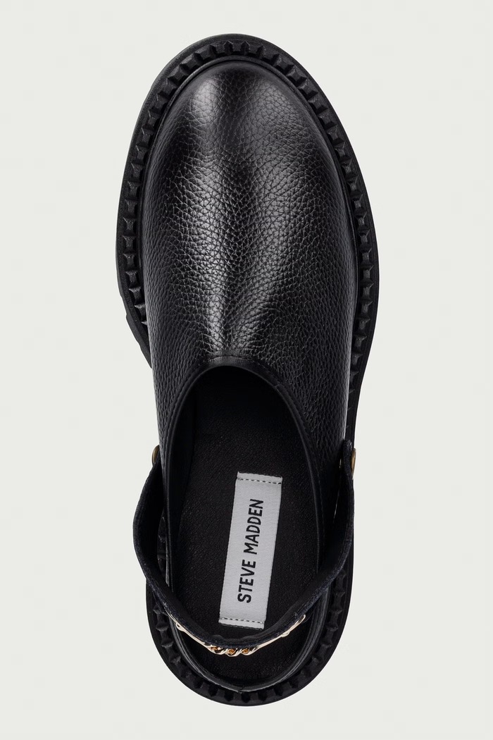 Steve Madden klapki damskie skórzane Karina czarny 11005923.017