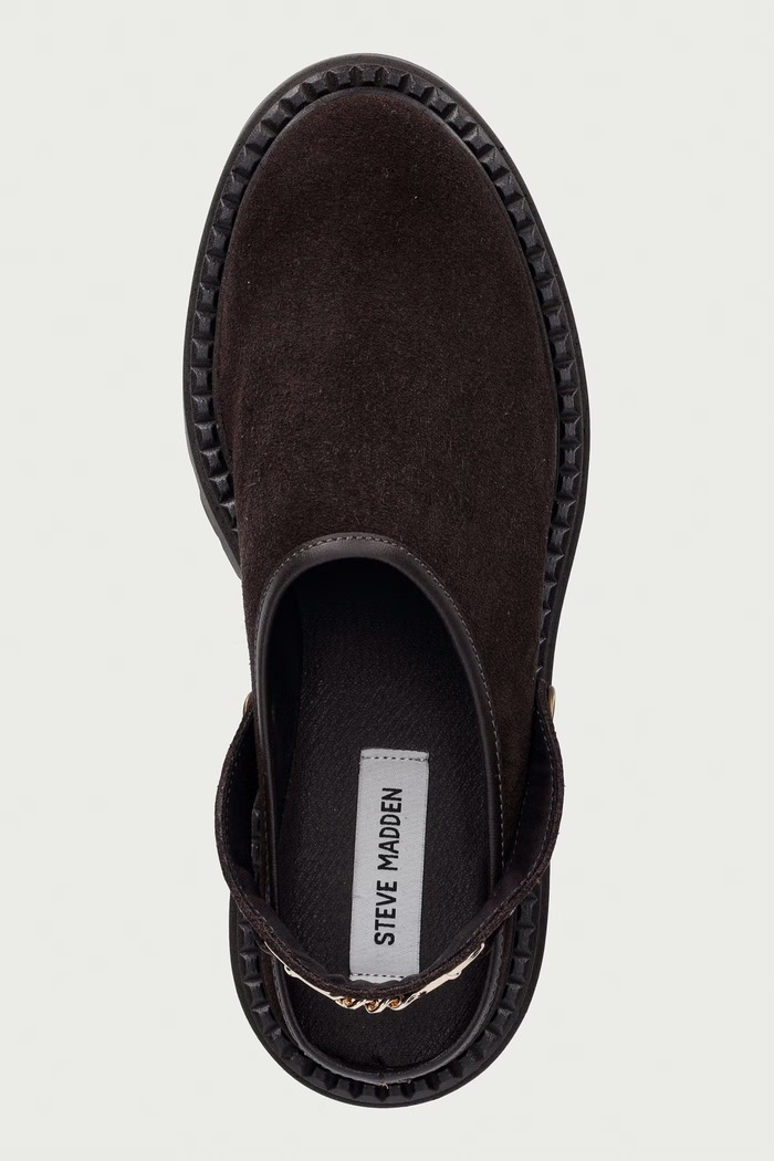 Steve Madden klapki damskie zamszowe Karina brązowy 11005923.880