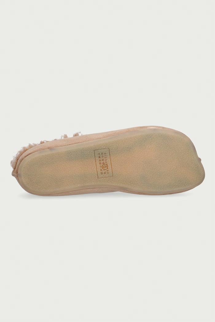 MM6 Maison Margiela kapcie damskie zamszowe S59WX0087.P7808 beżowy