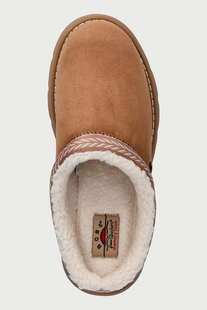 Kapcie damskie KEEPSAKES LITE - COZY FEST Skechers 114769. brązowy