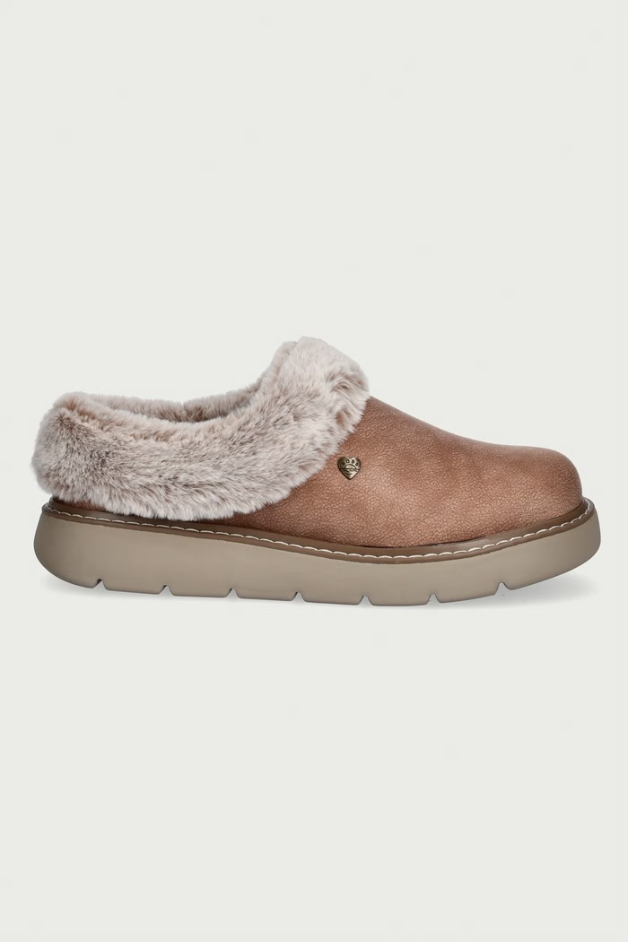 Skechers Kapcie damskie KEEPSAKES LITE - COZY BLEND 114762 brązowy AW26