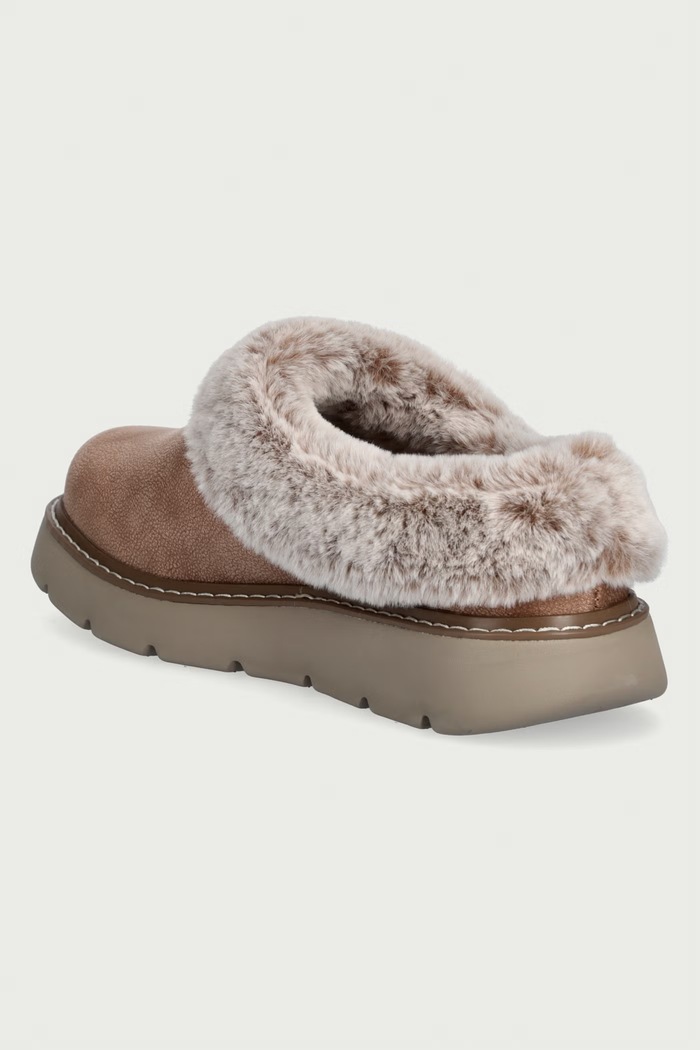 Obuwie Skechers Kapcie damskie KEEPSAKES LITE - COZY BLEND 114762 brązowy
