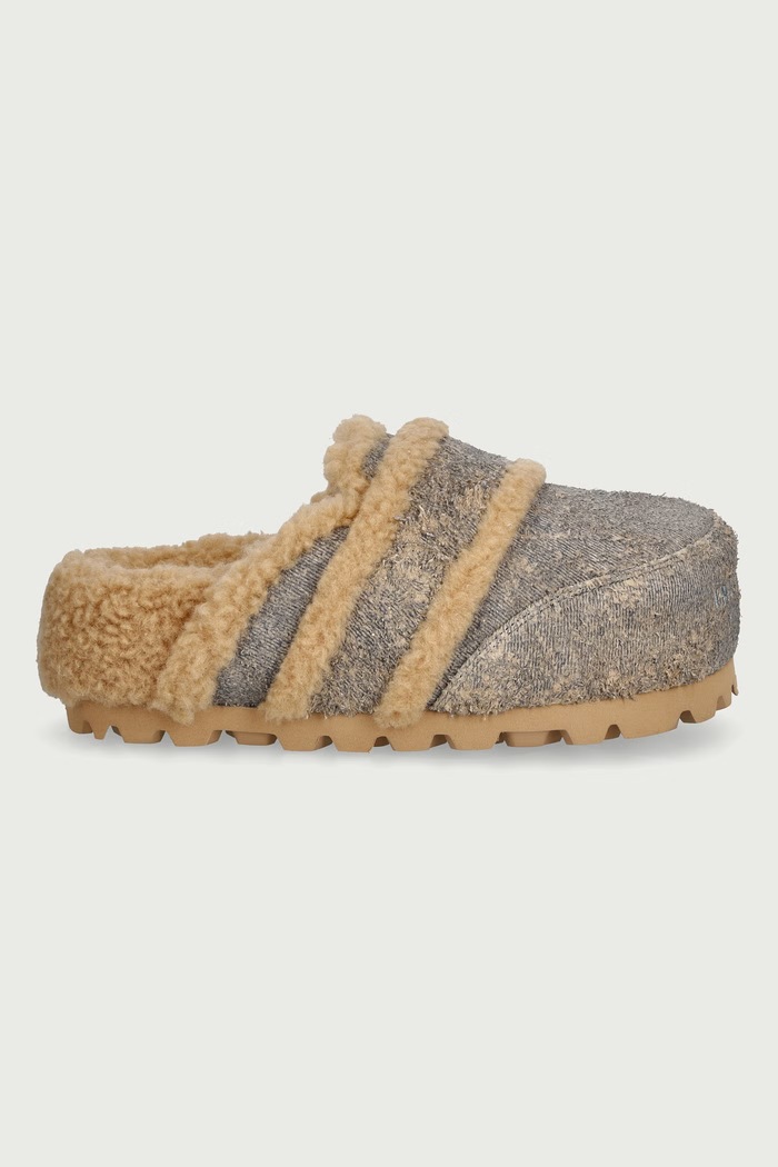 Inuikii Klapki damskie zamszowe Cozy Loafer Denim 1006.005.0031.400 beżowy AW26