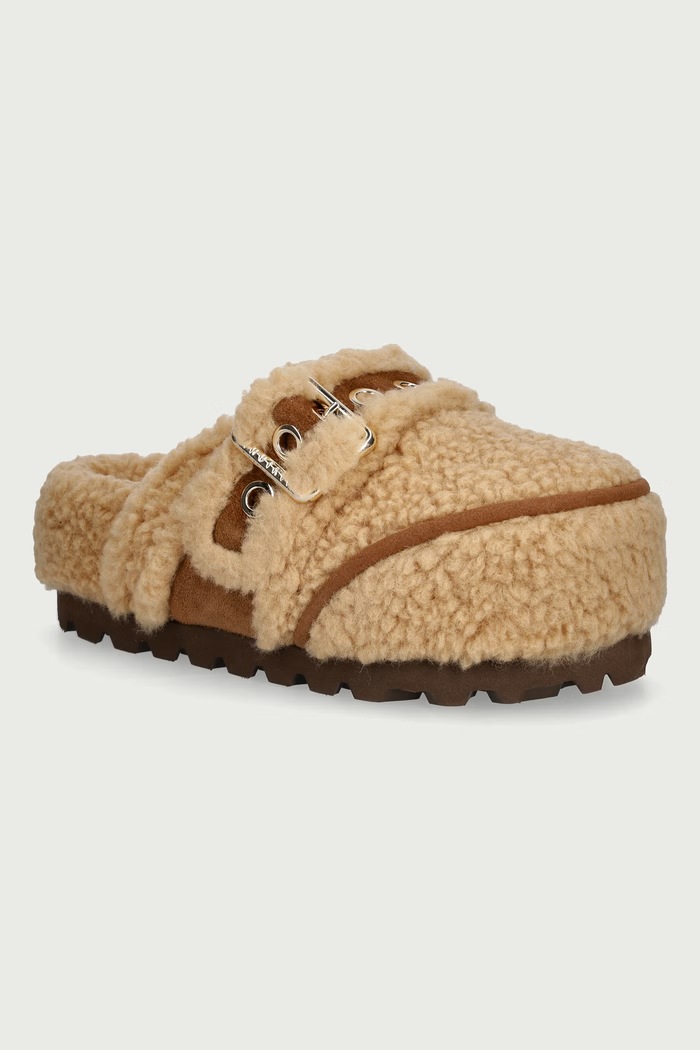 Inuikii Klapki damskie Cozy Loafer Curly beżowy 1006.005.0021.250