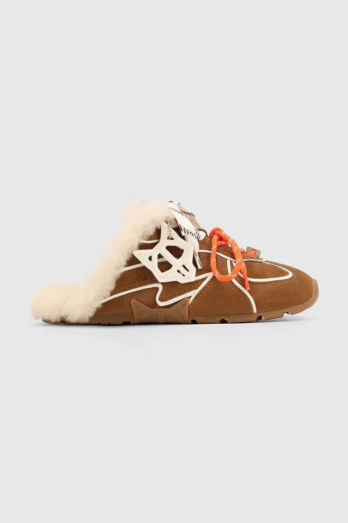 Naked Wolfe Papuče za žene od brušene kože Adorn smeđa Adorn.Tan.Suede