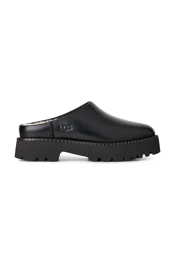 UGG Klapki damskie zamszowe W Uptowner Mule czarny 1184493.BLLE
