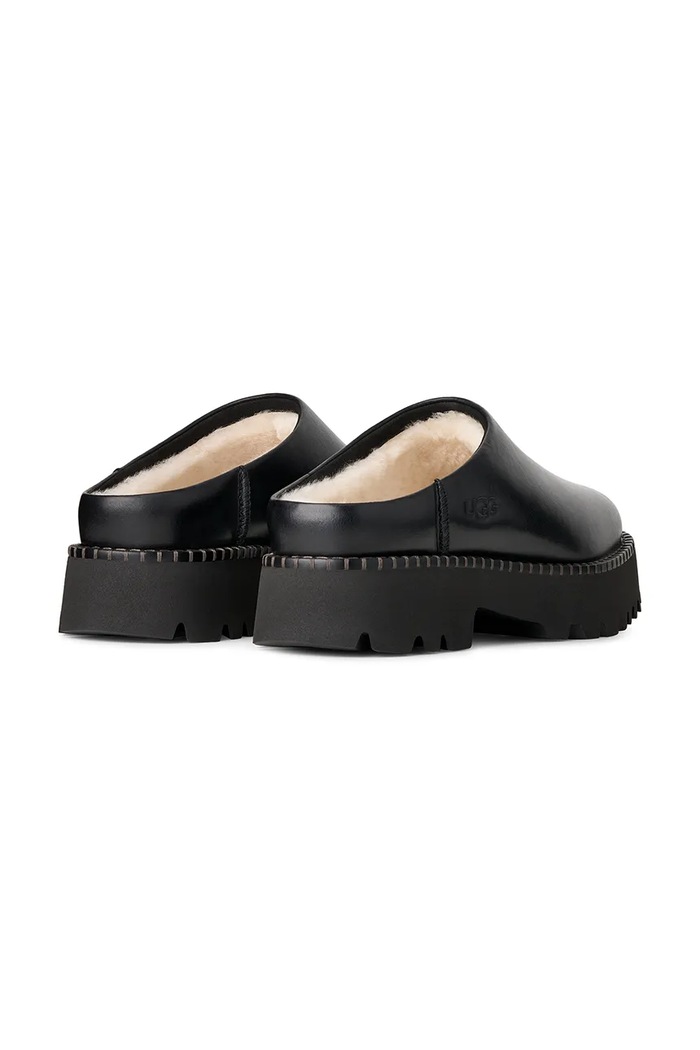 Obuwie UGG Klapki damskie zamszowe W Uptowner Mule 1184493.BLLE czarny