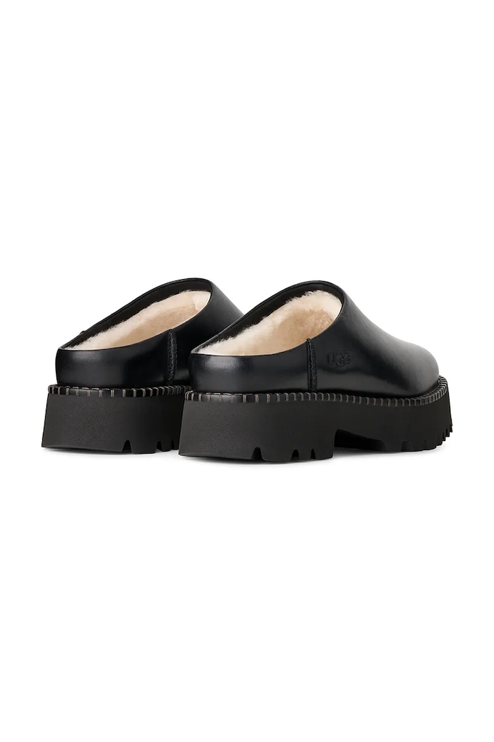 Obuwie UGG Klapki damskie zamszowe W Uptowner Mule 1184493.BLLE czarny