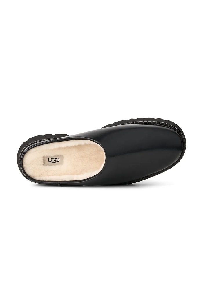 Klapki damskie zamszowe W Uptowner Mule UGG czarny 1184493.BLLE