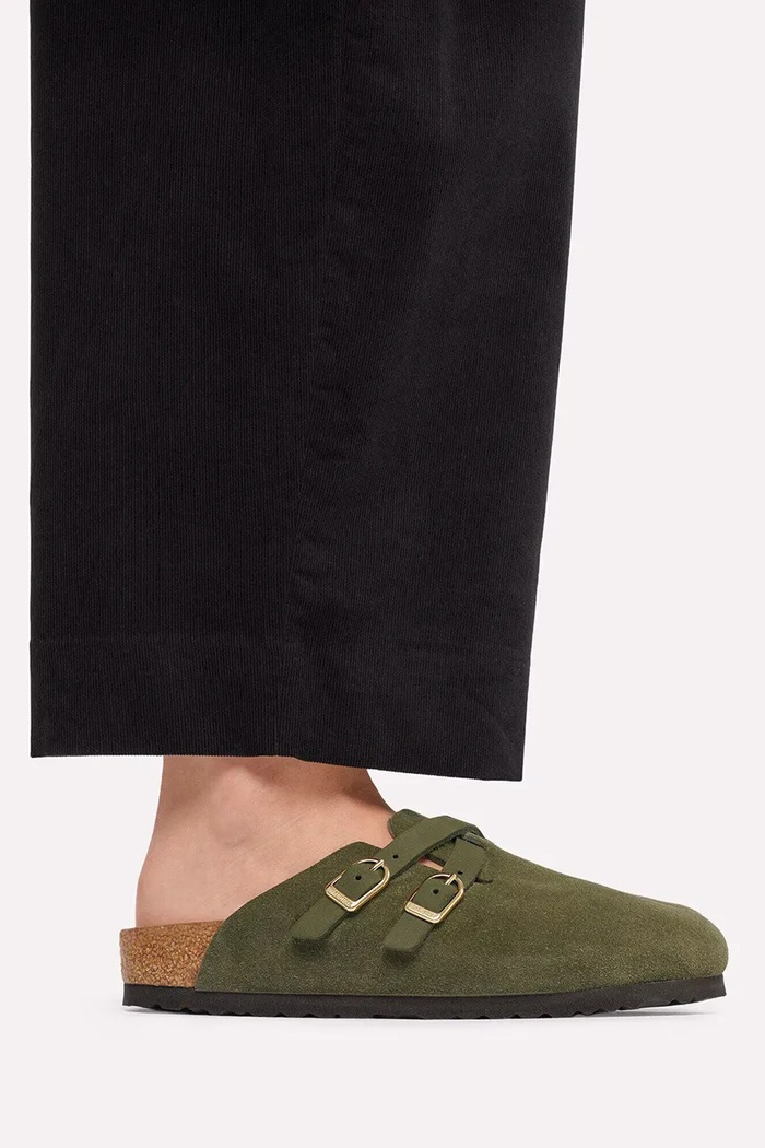 Birkenstock Blair D-Buckle LEVE klapki mules damskie zamszowe 1033158