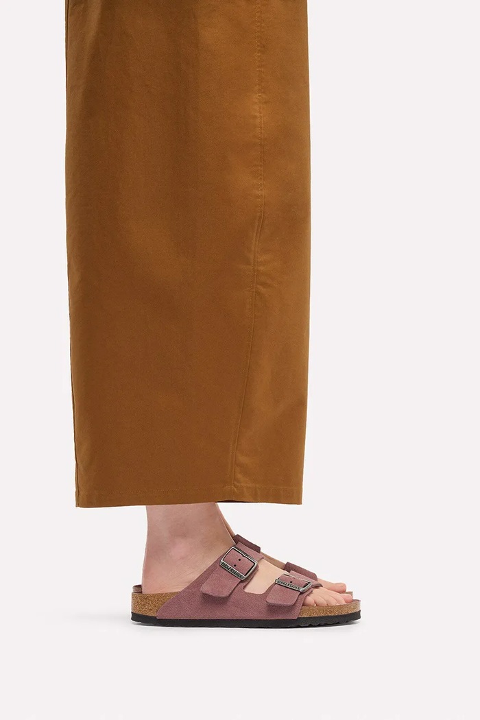 Birkenstock Arizona SFB LEVE klapki na płaskim obcasie damskie zamszowe 1032679