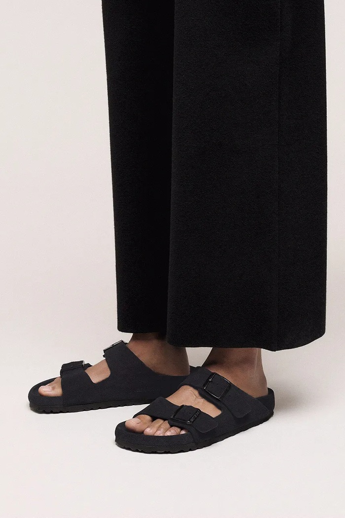 Birkenstock Arizona EXQ LEVE klapki damskie zamszowe 1030833