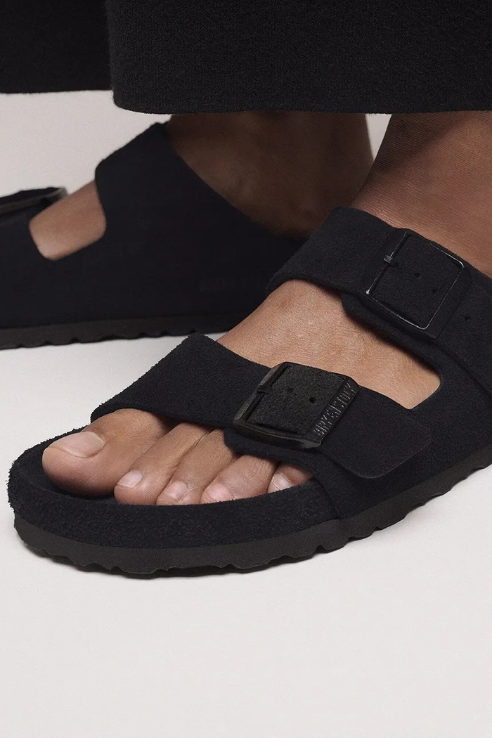 Birkenstock Arizona EXQ LEVE klapki damskie zamszowe 1030833