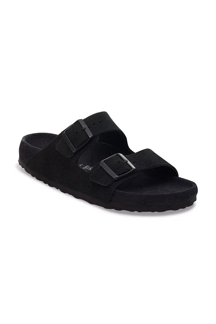 Birkenstock Arizona EXQ LEVE klapki damskie zamszowe 1030833 czarny AW26
