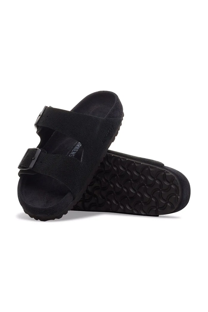 Birkenstock Arizona EXQ LEVE klapki damskie zamszowe czarny 1030833