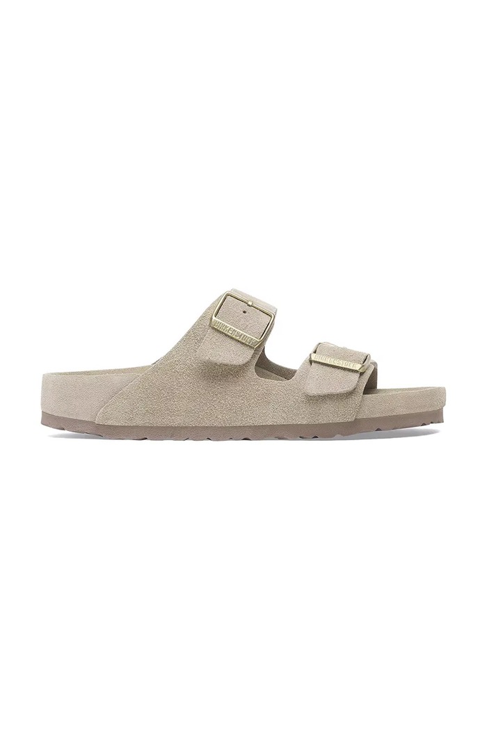 Birkenstock Arizona EXQ LEVE шльопанці жіночі замшеві бежевий 1018443