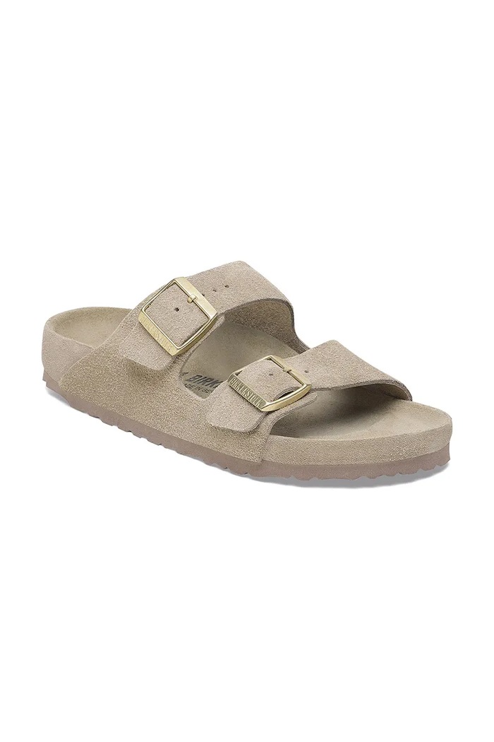 Birkenstock Arizona EXQ LEVE шльопанці жіночі замшеві 1018443 бежевий AW26